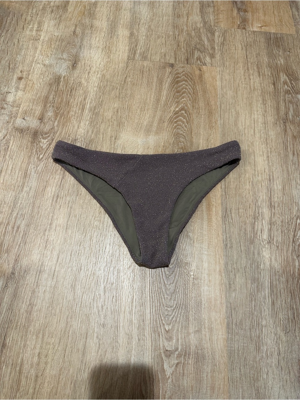 Vetchy Laguna Gold Brown Women's Bikini Bottom ONLY- Sleek Low-Rise medium - Picture 2 of 6